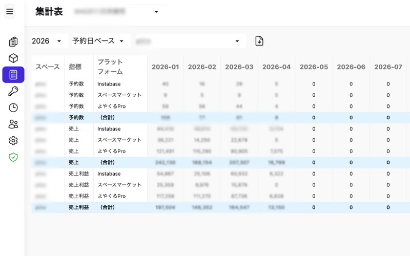 集計表画面